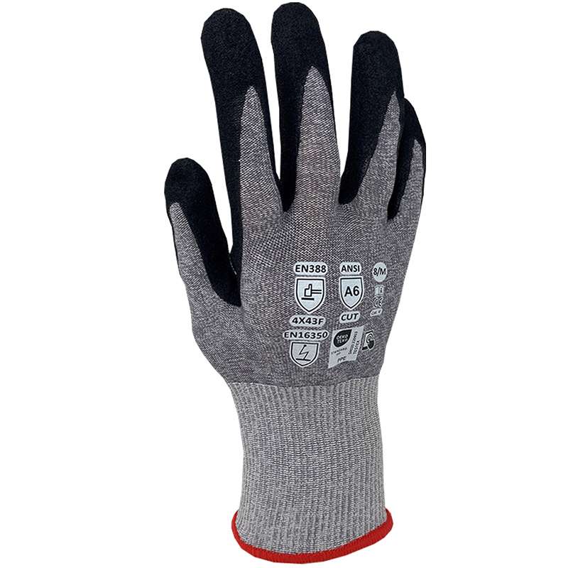 GL6500 Cut Resistant 6 Glove, ESD, Medium, 12 Pairs/Package